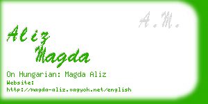 aliz magda business card